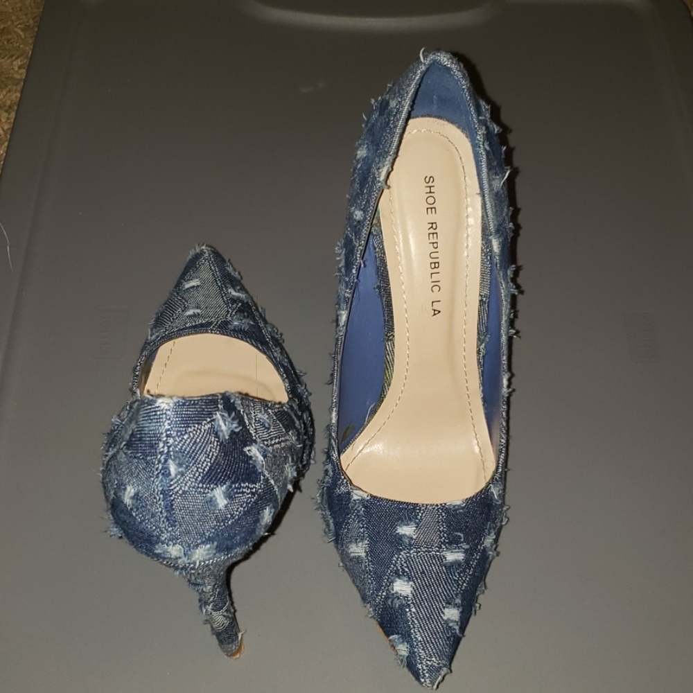 Ripped Jean High heels